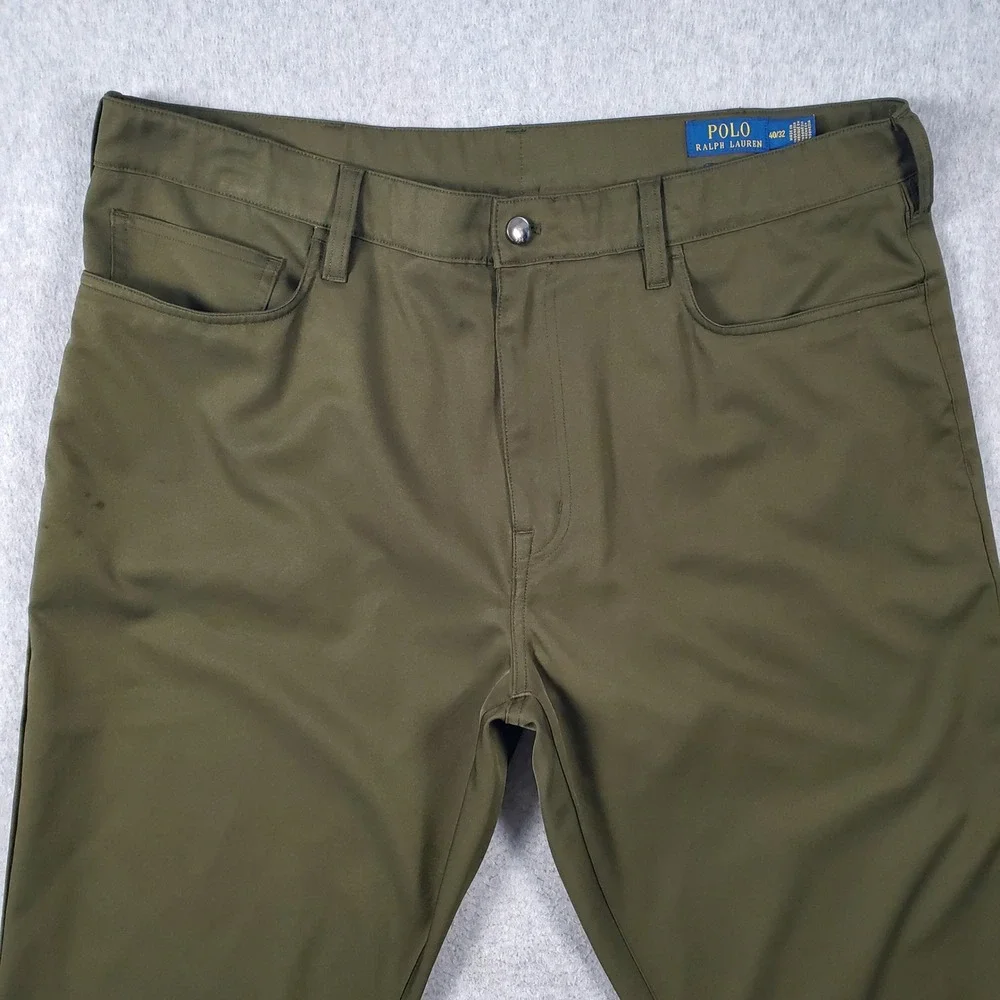 Polo Ralph Lauren Pants Mens 40X32 Olive Green Performance 5-Pocket Golf Casual